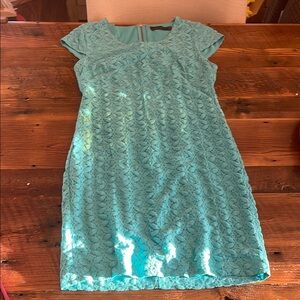 The Limited Teal Lace Dress
